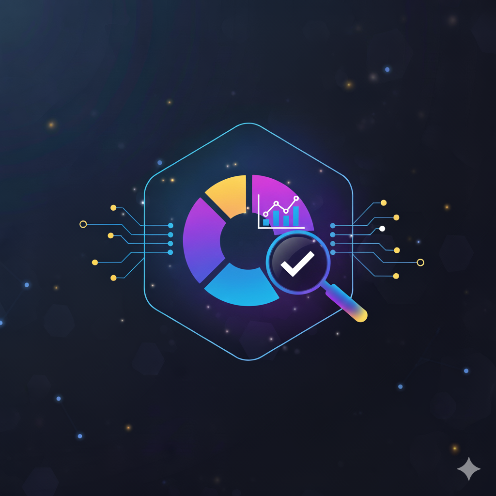 데이터 기반 의사결정을 상징하는 시각 이미지